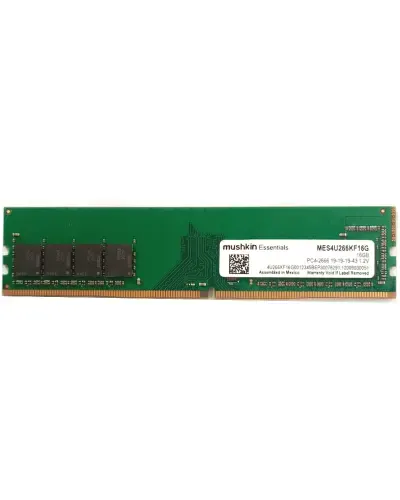 Оперативная память Mushkin 16Gb DDR4-2666 PC4-21300 (MES4U266KF16G) UDIMM Non-ECC Unbuffered