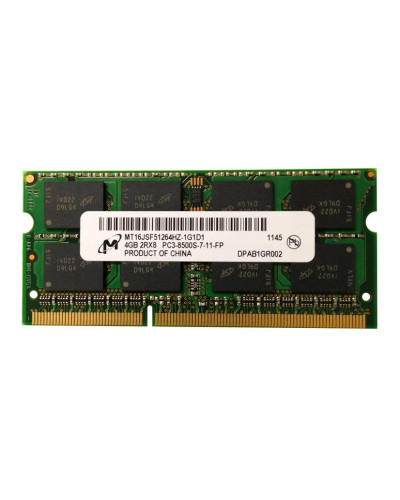 Оперативная память Micron 4Gb DDR3-1066 PC3-8500 (MT16JSF51264HZ-1G1D1) SODIMM Non-ECC Small Outline