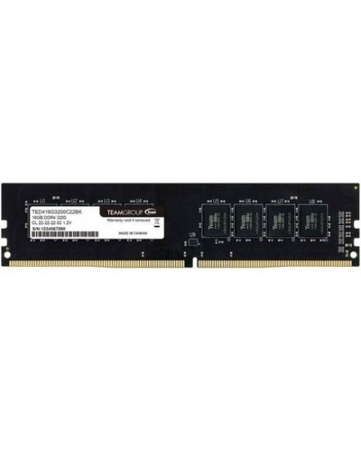 Оперативна пам'ять TEAMGROUP 16Gb DDR4-3200 PC4-25600 (TED416G3200C22BK) UDIMM Non-ECC Unbuffered