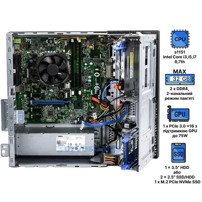 Комп'ютер Dell Optiplex 3050 Mini Tower - купити в Києві, Україні