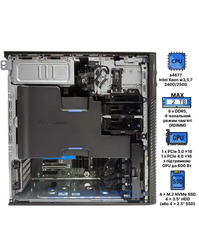 Робоча станція Dell Precision 5860 Tower Робоча станція Dell Precision 5860 Tower
