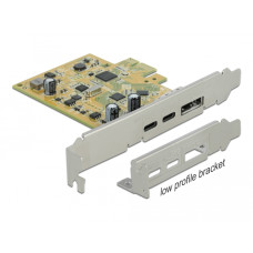 Плата расширения Delock PCI Express x1 до 2 x USB Type-C 10 Gbps