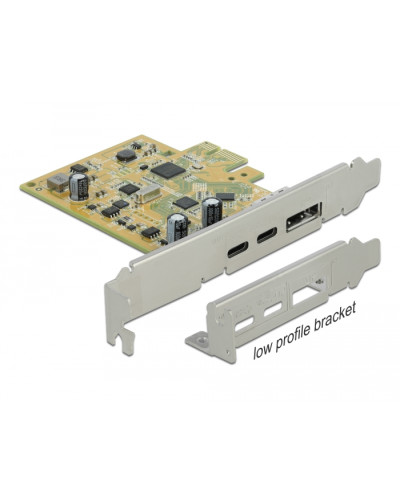 Плата розширення Delock PCI Express x1 до 2 x USB Type-C 10 Gbps