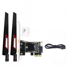 Комплект WiFi антенны 10Dbi 20cm Black / Red + PCIe x1 Card new