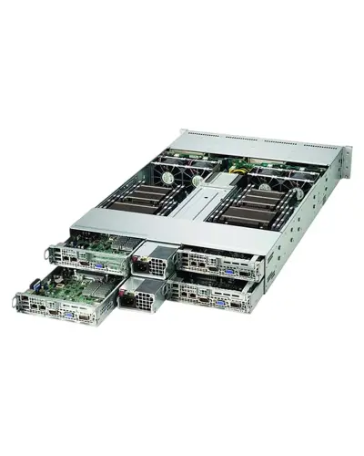Сервер Supermicro SuperServer CSE-827HQ-R1620B + 4 x SYS-6027TR-HTRF+ node (12 x 3.5 LFF)
