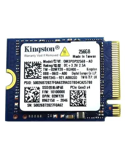 Накопичувач SSD Kingston 256Gb NVMe M.2 Gen3x4 (0M3PDP3256B-AD)