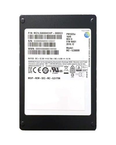 Накопичувач SSD Samsung PM1635a 960Gb SAS 12Gb/s (MZ-ILS800B-X371A / MZILS800HEHP)