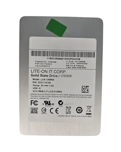 Накопичувач SSD Lite-on 128Gb SATA 2.5" (CV3-DE128)