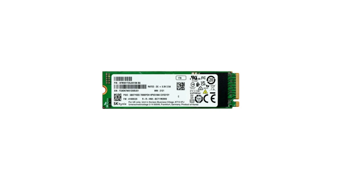 Накопитель SSD SK Hynix 1Tb NVMe M.2 Gen3x4 (HFM001TD3JX013N) для