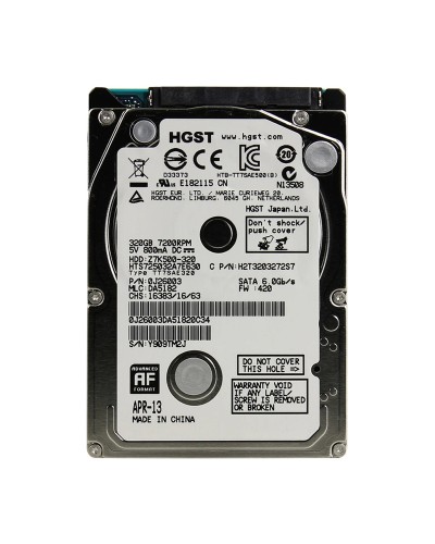 Жорсткий диск HGST Travelstar 320Gb 7200 об/хв 6 Gbit/s (HTS725032A7E630)
