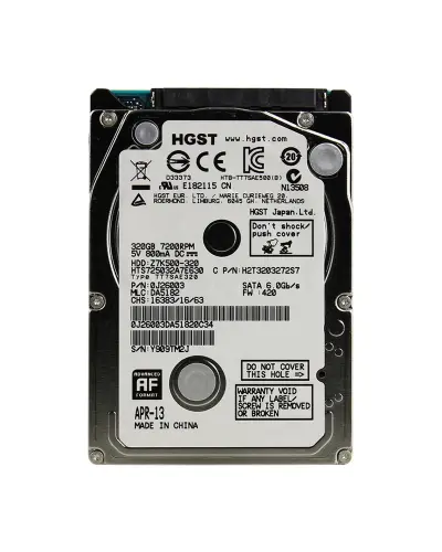 Жесткий диск HGST Travelstar 320Gb 7200 об/хв 6 Gbit/s (HTS725032A7E630)
