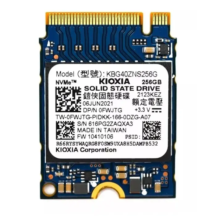 Накопитель SSD KIOXIA 256Gb NVMe M.2 Gen3x4 (KBG40ZNS256G) для ПК