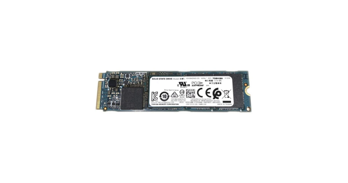 Накопитель SSD TOSHIBA 512Gb NVMe M.2 Gen3x4 (KXG6AZNV512G) для ПК