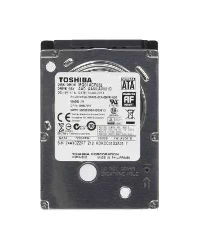 Жорсткий диск Toshiba 320Gb 7200 об/хв 3 Gbit/s (MQ01ACF032)
