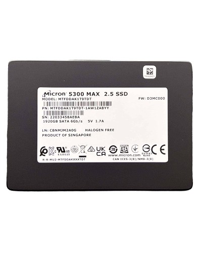 Накопитель SSD Micron 1.92tb 5300 MAX SATA (MTFDDAK1T9TDT)