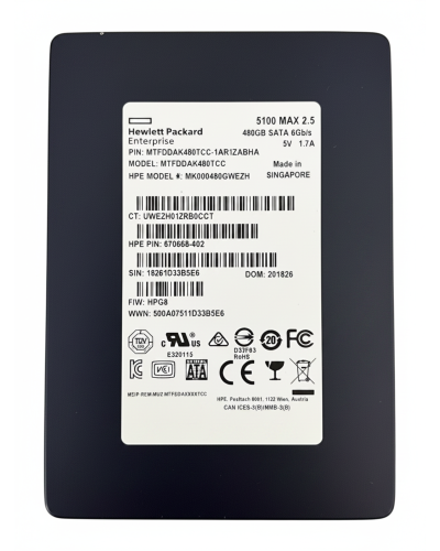 Накопитель SSD Micron 5100 MAX 480Gb SATA 2.5 (MTFDDAK480TCC)