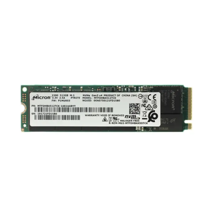 Накопитель SSD Micron 2200 512Gb NVMe M.2 Gen3x4 (MTFDHBA512TCK