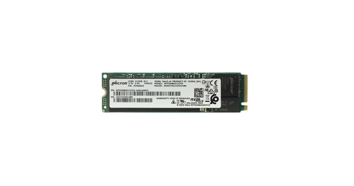 内蔵型SSD MICRON 2300 NVMe SSD 512GB M.2 2280 2300 NVMe SSD | Micron Technology Inc.