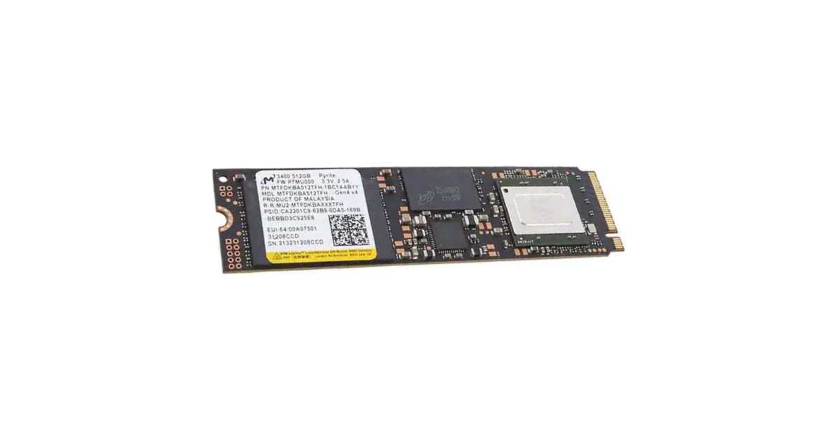 Накопитель SSD Micron 3400 512Gb NVMe M.2 Gen4x4 (MTFDKBA512TFH