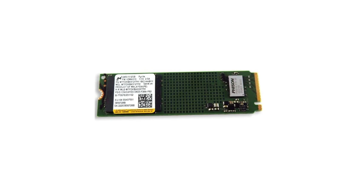 Накопитель SSD Micron 2450 512Gb NVMe M.2 Gen4x4 (MTFDKBA512TFK