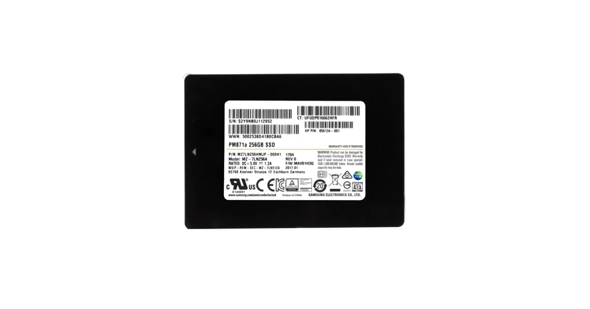 Диск SSD Samsung PM871a SATA 2.5