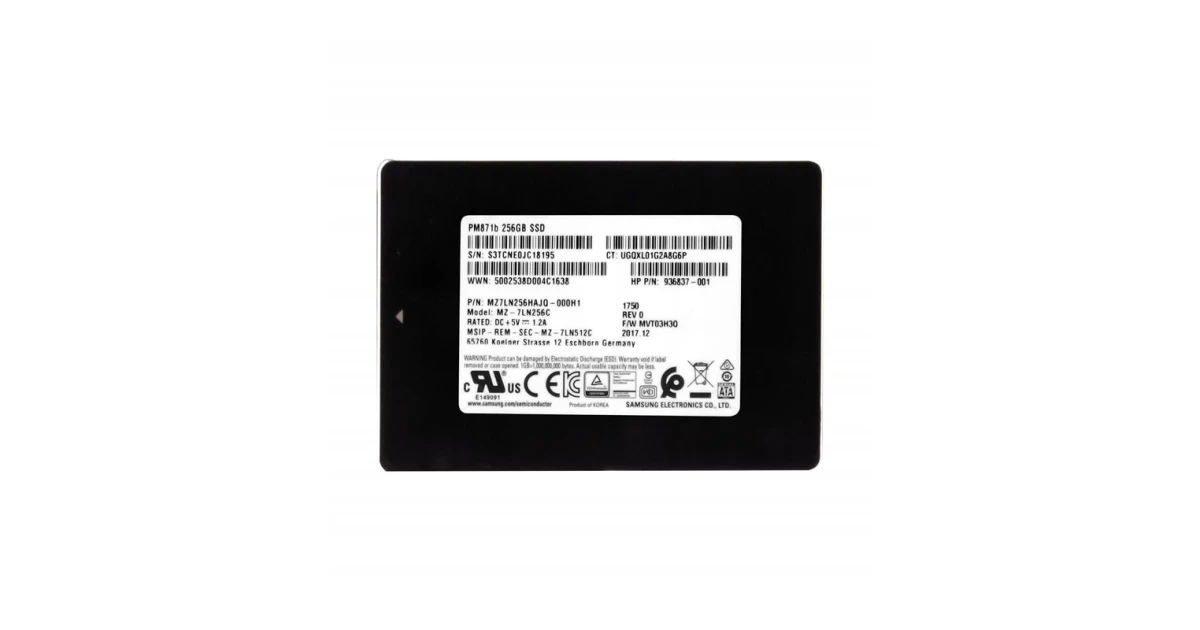 Диск SSD Samsung PM871b SATA 2.5
