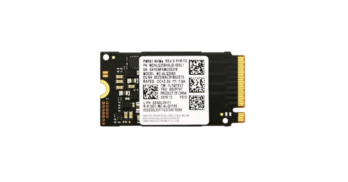 Накопитель SSD Samsung PM991 256Gb NVMe M.2 Gen3x4 (MZ-ALQ2560