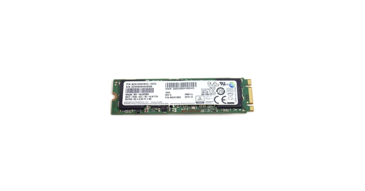 Накопитель SSD Samsung PM871a 256Gb M.2 SATA (MZ-NLN256A