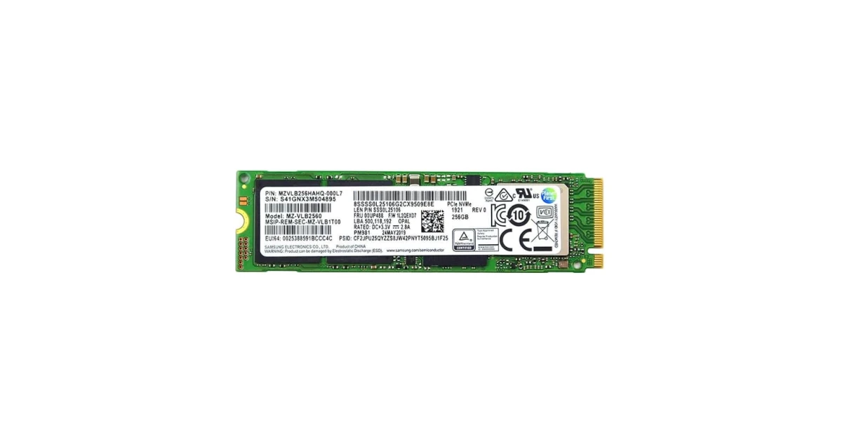 Накопитель SSD Samsung PM981 256Gb NVMe M.2 (MZ-VLB2560