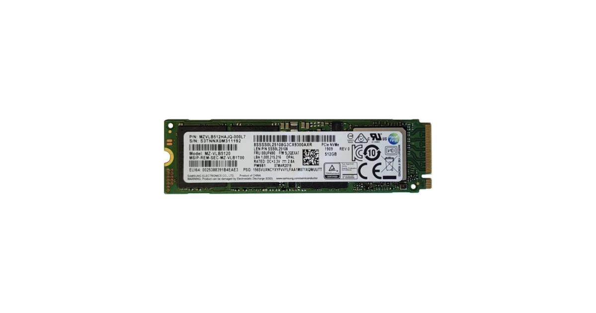 Накопитель SSD Samsung 512Gb NVMe M.2 Gen3x4 (MZ-VLB5120