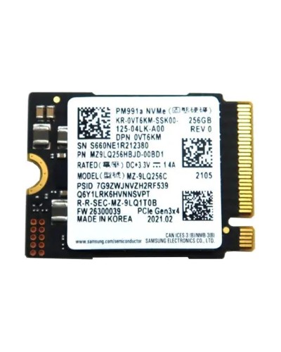 Накопитель SSD Samsung PM991a 256Gb NVMe M.2 Gen3x4 (MZ-9LQ256C / MZ9LQ256HBJD)