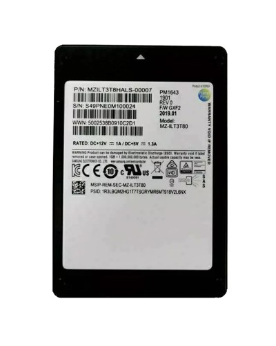 Накопичувач SSD Samsung PM1643 3.84TB SSD SAS 12Gb/s (MZILT3T8HALS / MZ-ILT3T80)