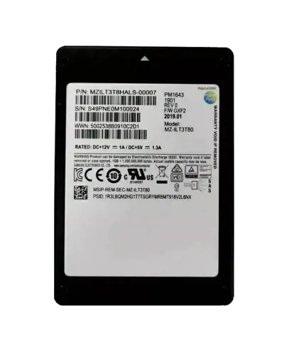 Накопитель SSD Samsung PM1643 3.84TB SSD SAS 12Gb/s (MZILT3T8HALS / MZ-ILT3T80)