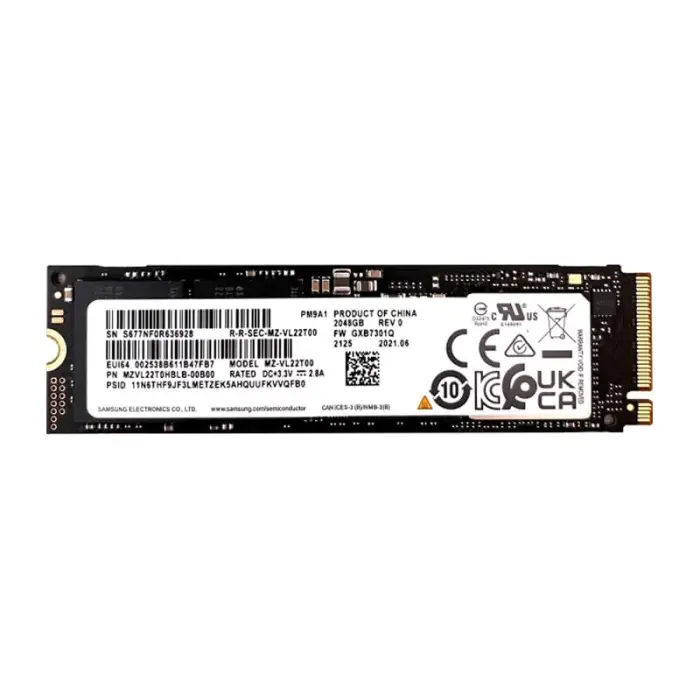 内蔵型SSD Samsung PM9A1 2TB M.2 SSD PCIe Gen4 Накопитель SSD Samsung PM9A1 2Tb NVMe M.2 Gen4x4 (MZVL22T0HBLB