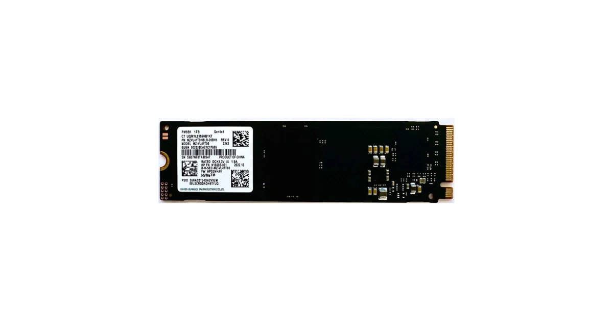 Накопитель SSD Samsung PM9B1 1Tb NVMe M.2 Gen4x4 (MZ-VL41T00