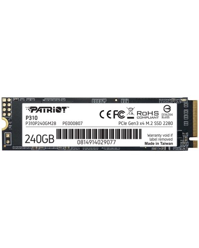 Накопичувач SSD Patriot P310 240Gb NVMe M.2 Gen3x4 (P310P240GM28)