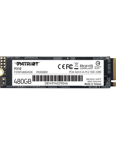 Накопитель SSD Patriot P310 480Gb NVMe M.2 Gen3x4 (P310P480GM28)