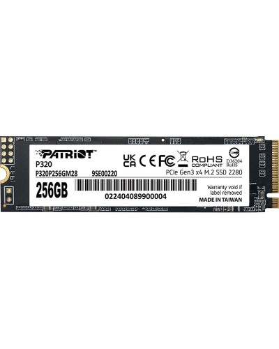 Накопичувач SSD Patriot P320 256Gb NVMe M.2 Gen3x4 (P320P256GM28)