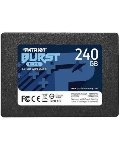 Накопитель SSD Patriot Burst Elite 240Gb SATA 2.5 (PBE240GS25SSDR)