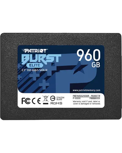 Накопитель SSD Patriot Burst Elite 960Gb SATA 2.5" (PBE960GS25SSDR)