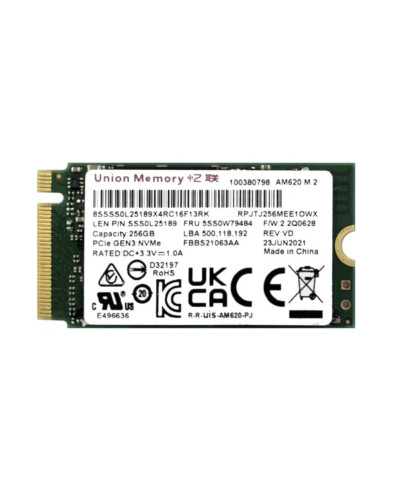 Накопитель SSD Union Memory AM620 256Gb NVMe M.2 Gen3x4 (RPJTJ256MEE1OWX)