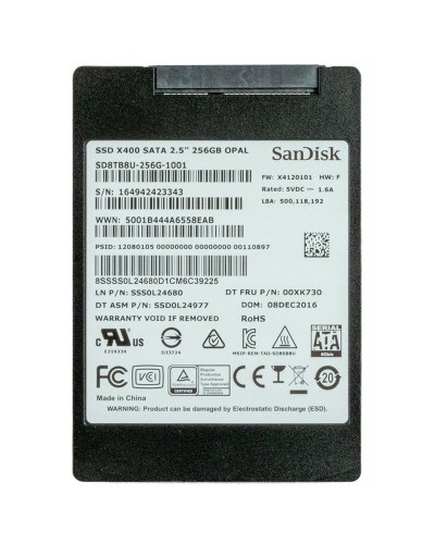 Накопичувач SSD SanDisk X400 256Gb SATA 2.5" (SD8TB8U-256G)