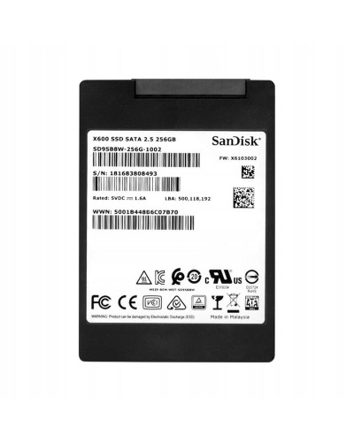 Накопитель SSD SanDisk X600 256Gb SATA 2.5" (SD9SB8W-256G)