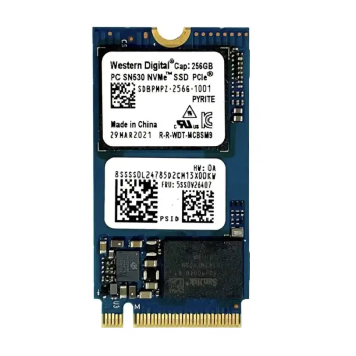 Накопитель SSD WD PC SN530 256Gb NVMe M.2 Gen3x4 (SDBPMPZ-256G