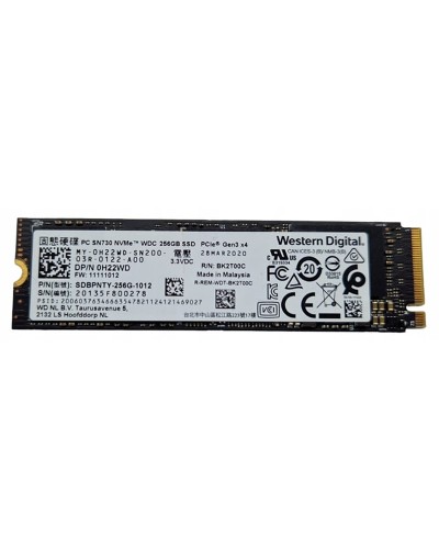 Накопичувач SSD WD 256Gb SN730 NVMe M.2 Gen3x4 (SDBPNTY-256G)