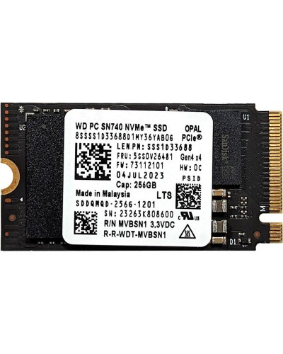 Накопичувач SSD Western Digital SN740 256Gb NVMe M.2 Gen4x4 (SDDQMQD-256G)