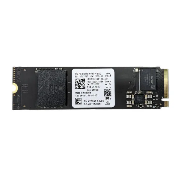 Накопитель SSD WD PC SN740 256Gb NVMe M.2 Gen4x4 (SDDQNQD-256G