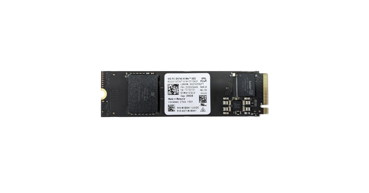 Накопитель SSD WD PC SN740 256Gb NVMe M.2 Gen4x4 (SDDQNQD-256G
