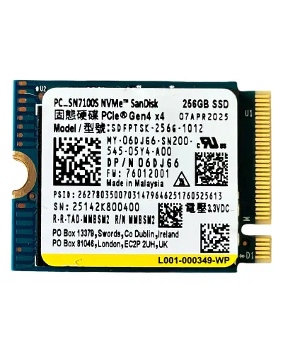 Накопитель SSD SanDisk PC SN7100S 256Gb NVMe M.2 Gen4x4 (SDFPTSK-256G)