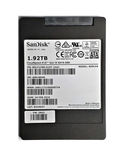 Накопитель SSD CloudSpeed Eco Gen II 1.92Tb SATA 2.5" (SDLF1CRR-019T)